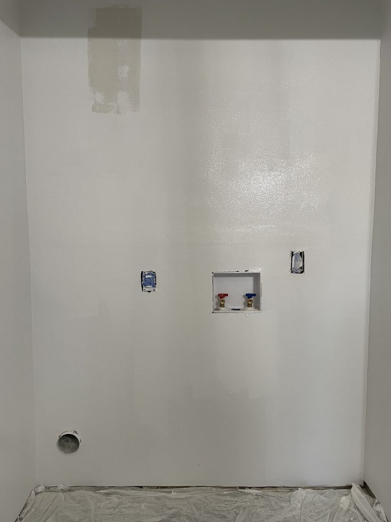 before laundry closet remodel